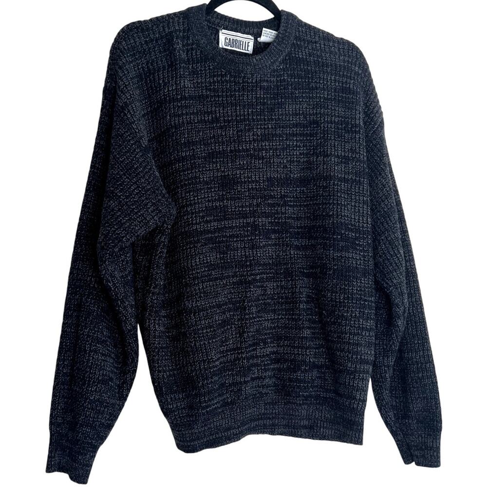 VTG Gabrielle Sweater Jumper Men Large Knit Grandpacore Preppy Dark Academia